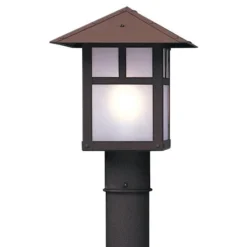 Evergreen 10 Inch Tall 1 Light Outdoor Post Lamp By Arroyo Craftsman