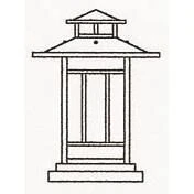 Kennebec 17 Inch Tall 1 Light Outdoor Pier Lamp By Arroyo Craftsman