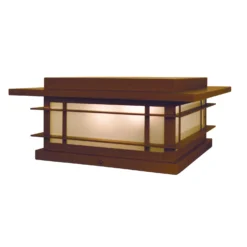 Arroyo Craftsman Oak Park 6 Inch Tall Outdoor Pier Lamp