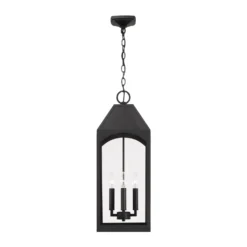 Burton 26 Inch Tall 4 Light Outdoor Hanging Lantern By Capital Lighting Fixture Company -LumeLux Shop Capital Lighting Fixture Company 946342BK ON