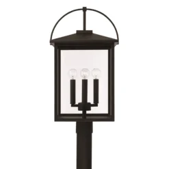 Bryson 24 Inch Tall 4 Light Outdoor Post Lamp By Capital Lighting Fixture Company -LumeLux Shop Capital Lighting Fixture Company 948043BK ON