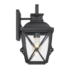 Designers Fountain Belmont 15 Inch Tall Outdoor Wall Light -LumeLux Shop Designers Fountain 34831 BK D