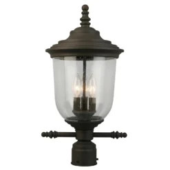 Pinedale 21 Inch Tall 3 Light Outdoor Post Lamp By Eglo Lighting