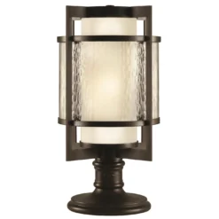 Singapore Moderne 24 Inch Tall 2 Light Outdoor Pier Lamp By Fine Art Lamps