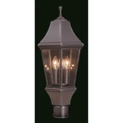 Normandy 19 Inch Tall 3 Light Outdoor Post Lamp By Framburg