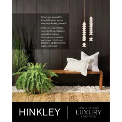 Revere 20 Inch Tall 3 Light LED Outdoor Pier Lamp By Hinkley Lighting -LumeLux Shop Hinkley Lighting 1187BLB LV alt3