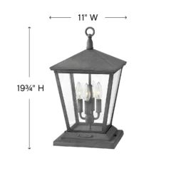 Trellis 19 Inch Tall 4 Light Outdoor Pier Lamp By Hinkley Lighting -LumeLux Shop Hinkley Lighting 1437DZ alt1