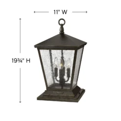 Trellis 19 Inch Tall 4 Light Outdoor Pier Lamp By Hinkley Lighting -LumeLux Shop Hinkley Lighting 1437RB alt1