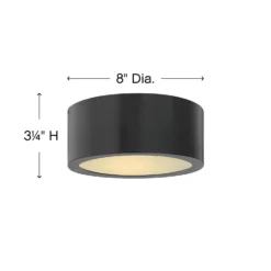 Hinkley Lighting Luna 8 Inch LED Outdoor Flush Mount -LumeLux Shop Hinkley Lighting 1665SK alt1