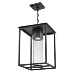 Hinkley Lighting Coen 17 Inch Tall LED Outdoor Hanging Lantern -LumeLux Shop Hinkley Lighting 17022BK LL alt4
