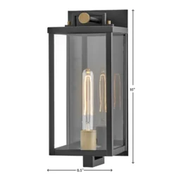 Hinkley Lighting Catalina 16 Inch Tall LED Outdoor Wall Light -LumeLux Shop Hinkley Lighting 23010BK alt6
