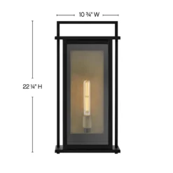 Hinkley Lighting Langston 22 Inch Tall Outdoor Wall Light -LumeLux Shop Hinkley Lighting 24025BK alt1