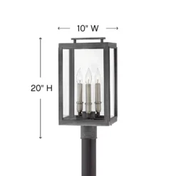 Sutcliffe 20 Inch Tall 3 Light Outdoor Post Lamp By Hinkley Lighting -LumeLux Shop Hinkley Lighting 2911DZ alt1