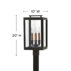Sutcliffe 20 Inch Tall 3 Light Outdoor Post Lamp By Hinkley Lighting -LumeLux Shop Hinkley Lighting 2911OZ LL alt1