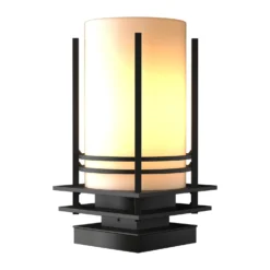 Hubbardton Forge Banded 12 Inch Tall Outdoor Pier Lamp