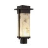 Justice Design Group Alabaster Rocks! 18 Inch Tall LED Outdoor Post Lamp