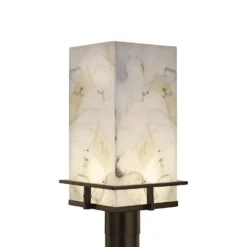 Alabaster Rocks! - Avalon 18 Inch Tall 1 Light LED Outdoor Post Lamp By Justice Design Group
