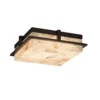 Justice Design Group Alabaster Rocks 14 Inch LED Outdoor Flush Mount