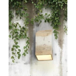 Ambiance Collection 9 Inch Tall 1 Light LED Outdoor Wall Light By Justice Design Group -LumeLux Shop Justice Design Group CER 5860W TRAG GLAMOUR