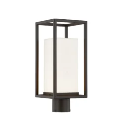 Justice Design Group Fusion 16 Inch Tall LED Outdoor Post Lamp