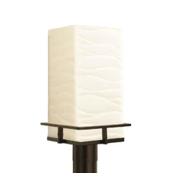 Porcelina - Avalon 17 Inch Tall 1 Light LED Outdoor Post Lamp By Justice Design Group -LumeLux Shop Justice Design Group PNA 7563W WAVE DBRZ