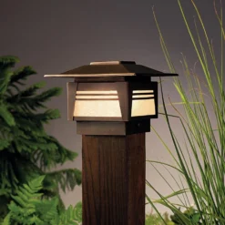Zen Garden 5 Inch Tall 1 Light Outdoor Pier Lamp By Kichler Lighting