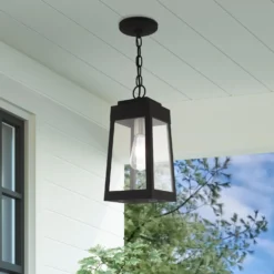 Oslo 14 Inch Tall 1 Light Outdoor Hanging Lantern By Livex Lighting -LumeLux Shop Livex Lighting 20854 04 11