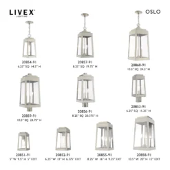 Oslo 19 Inch Tall 3 Light Outdoor Hanging Lantern By Livex Lighting - Clearance Special -LumeLux Shop Livex Lighting 20857 91 31