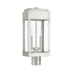 York 19 Inch Tall 2 Light Outdoor Post Lamp By Livex Lighting -LumeLux Shop Livex Lighting 21236 91 02