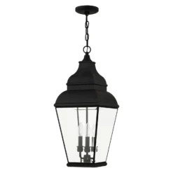 Exeter 25 Inch Tall 3 Light Outdoor Hanging Lantern By Livex Lighting -LumeLux Shop Livex Lighting 2597 04 02