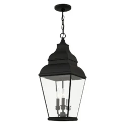 Exeter 25 Inch Tall 3 Light Outdoor Hanging Lantern By Livex Lighting -LumeLux Shop Livex Lighting 2597 04 03