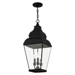 Exeter 25 Inch Tall 3 Light Outdoor Hanging Lantern By Livex Lighting -LumeLux Shop Livex Lighting 2597 04 04
