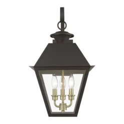 Wentworth 22 Inch Tall 3 Light Outdoor Hanging Lantern By Livex Lighting -LumeLux Shop Livex Lighting 27218 07 06
