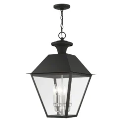 Mansfield 24 Inch Tall 4 Light Outdoor Hanging Lantern By Livex Lighting