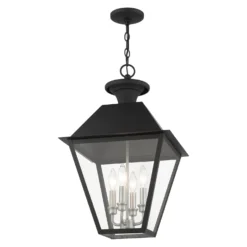 Mansfield 24 Inch Tall 4 Light Outdoor Hanging Lantern By Livex Lighting -LumeLux Shop Livex Lighting 27224 04 03