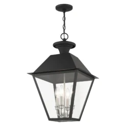 Mansfield 24 Inch Tall 4 Light Outdoor Hanging Lantern By Livex Lighting -LumeLux Shop Livex Lighting 27224 04 05