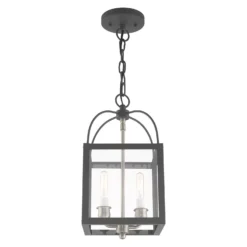 Milford 15 Inch Tall 2 Light Outdoor Hanging Lantern By Livex Lighting -LumeLux Shop Livex Lighting 4041 76 03
