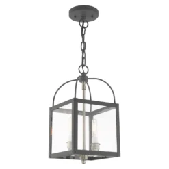 Milford 15 Inch Tall 2 Light Outdoor Hanging Lantern By Livex Lighting -LumeLux Shop Livex Lighting 4041 76 04
