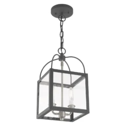 Milford 15 Inch Tall 2 Light Outdoor Hanging Lantern By Livex Lighting -LumeLux Shop Livex Lighting 4041 76 05