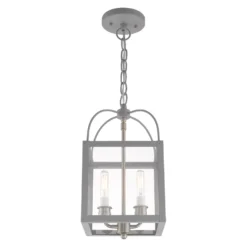 Milford 15 Inch Tall 2 Light Outdoor Hanging Lantern By Livex Lighting -LumeLux Shop Livex Lighting 4041 80 03