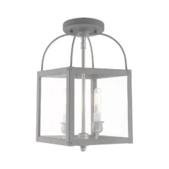 Milford 15 Inch Tall 2 Light Outdoor Hanging Lantern By Livex Lighting -LumeLux Shop Livex Lighting 4041 80 06