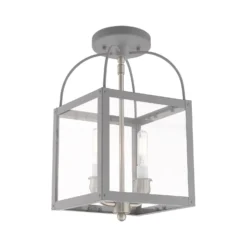 Milford 15 Inch Tall 2 Light Outdoor Hanging Lantern By Livex Lighting -LumeLux Shop Livex Lighting 4041 80 07