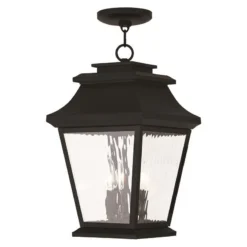 Hathaway 18 Inch Tall 3 Light Outdoor Hanging Lantern By Livex Lighting