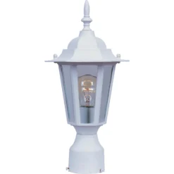 Maxim Lighting Builder Cast 16 Inch Tall Outdoor Post Lamp -LumeLux Shop Maxim Lighting 3001CLWT