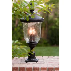 Carriage House 26 Inch Tall 3 Light Outdoor Post Lamp By Maxim Lighting -LumeLux Shop Maxim Lighting 3420WGOB 2