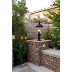 Carriage House 26 Inch Tall 3 Light Outdoor Post Lamp By Maxim Lighting -LumeLux Shop Maxim Lighting 3420WGOB 5
