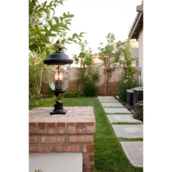 Carriage House 26 Inch Tall 3 Light Outdoor Post Lamp By Maxim Lighting -LumeLux Shop Maxim Lighting 3420WGOB app