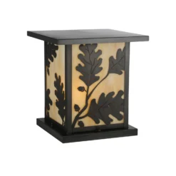 Hyde Park Oak Leaf 15 Inch Tall 1 Light Outdoor Pier Lamp By Meyda Lighting