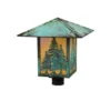 Seneca Tall Pines 17 Inch Tall 1 Light Outdoor Post Lamp By Meyda Lighting