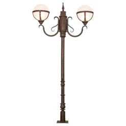 Bola 84 Inch Tall 2 Light Outdoor Post Lamp By Meyda Lighting